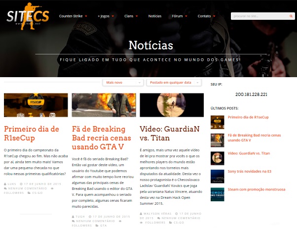 Novo SiteCS Oficialmente lançado